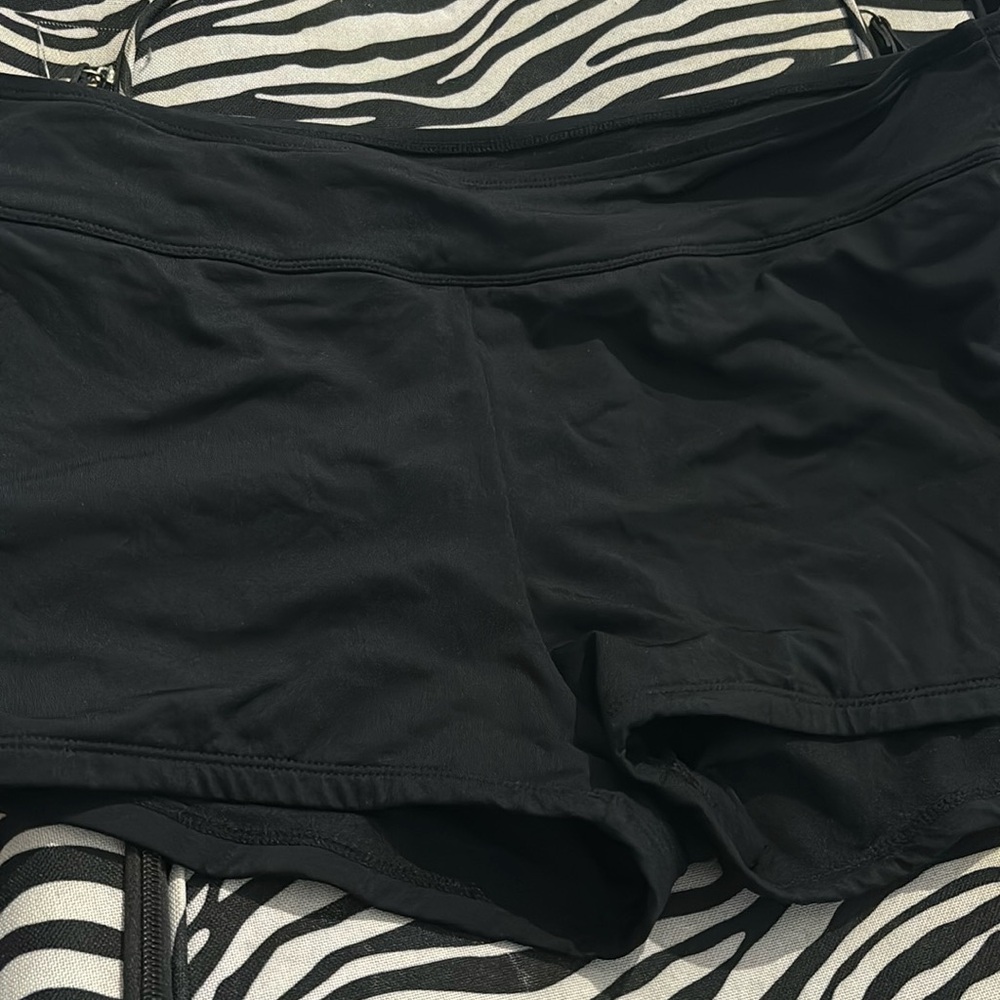 Black swim shorts